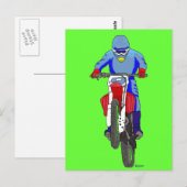 Carte Postale Motocross 100 (Devant / Derrière)