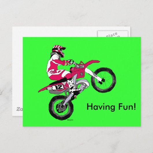 Carte Postale Motocross 300 (Devant / Derrière)