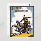 Carte Postale Motocyclette (Devant / Derrière)