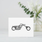 Carte Postale motocyclette à hélico (Debout devant)