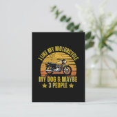 Carte Postale Motocyclette de chien (Debout devant)