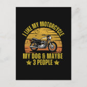 Carte Postale Motocyclette de chien (Devant)