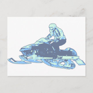 Carte Postale Motoneige