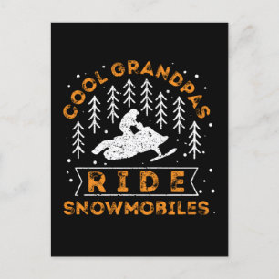 Carte Postale Motoneige - Grandpas Cool Circuler Motoneiges