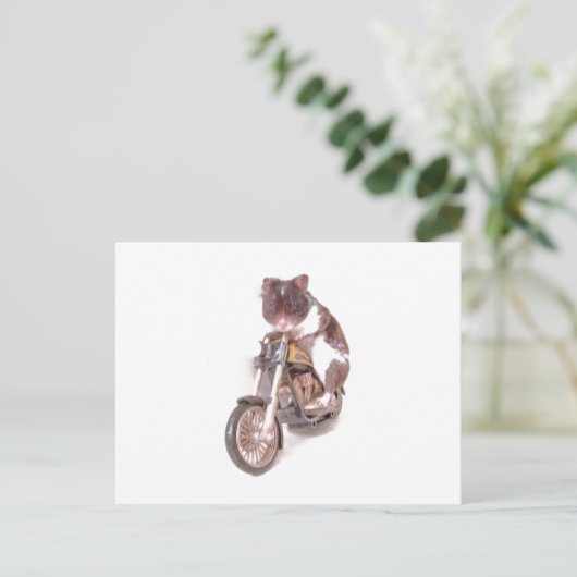 Carte postale Motorcycle Hamster (Debout devant)