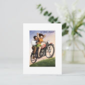 Carte Postale Motorcycle vintage (Debout devant)