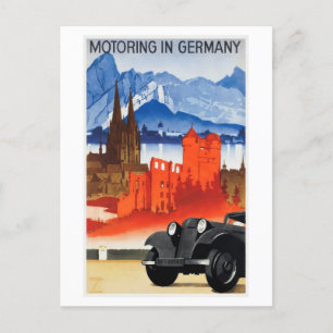 Carte Postale Motoring en Allemagne 1930 Affiche de voyage