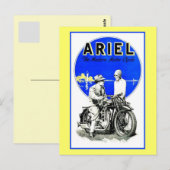 Carte Postale Motos Ariel rétro vintage et (Devant / Derrière)