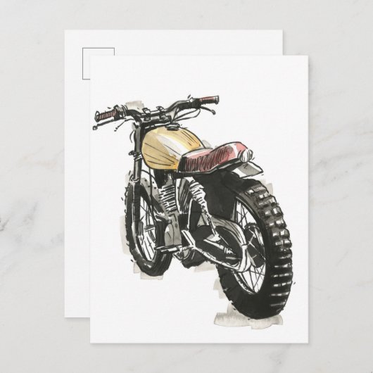 Carte Postale Motos en encre III (Devant / Derrière)