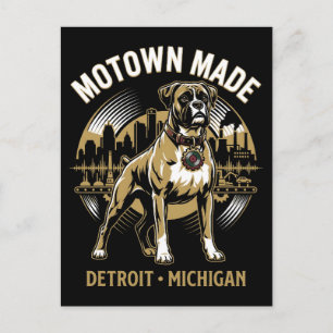 Carte Postale Motown a fait de Detroit un Boxer fier de son trav