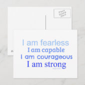 Carte Postale Mots de motivation d'affirmation (Devant / Derrière)