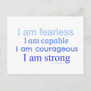 Carte Postale Mots de motivation d'affirmation