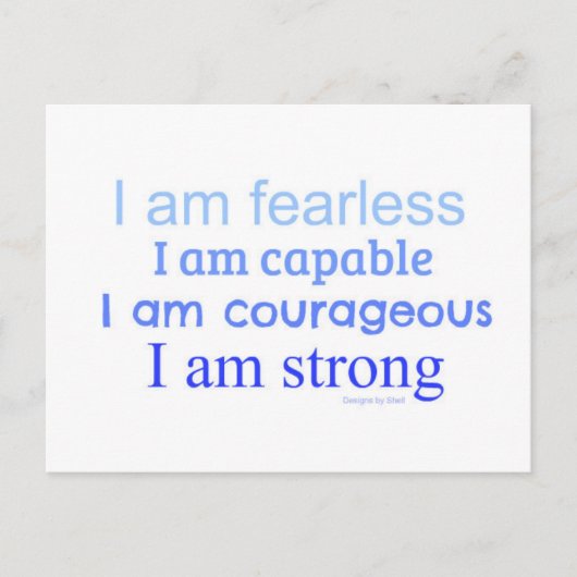 Carte Postale Mots de motivation d'affirmation (Devant)