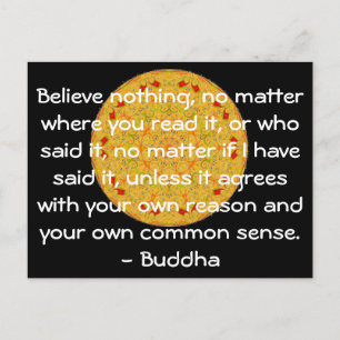 Carte Postale Mots de sagesse de la sagesse du Bouddha citation