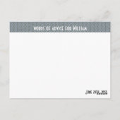 Carte Postale Mots De Sagesse Moderne Diplôme De Partie Conseil (Dos)