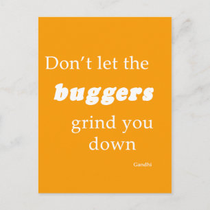 Carte Postale Mots d'encouragement quand les temps sont mauvais 