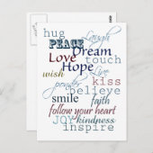 Carte Postale Mots d'inspiration (Devant / Derrière)