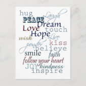 Carte Postale Mots d'inspiration (Devant)