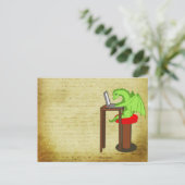 Carte Postale Mots dragon (Debout devant)