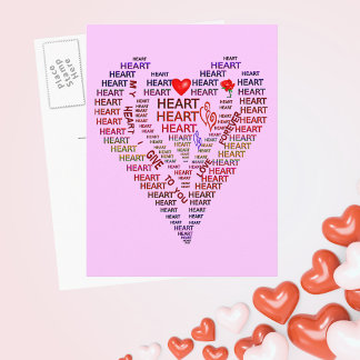 Carte Postale Mots du coeur