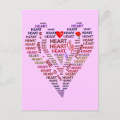 Carte Postale Mots du coeur (Devant)