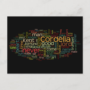 Carte Postale Mots du roi Lear pour Shakespeare fan graduation