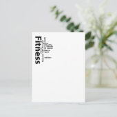 Carte Postale Mots fitness (Debout devant)