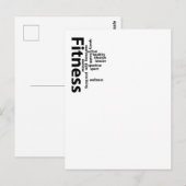 Carte Postale Mots fitness (Devant / Derrière)