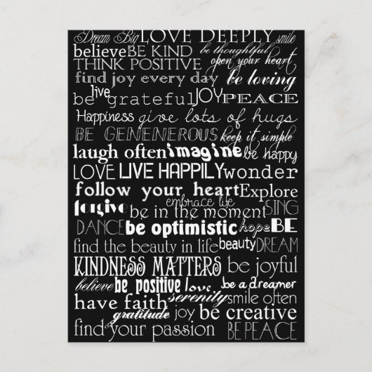 Carte Postale Mots Inspirants (Devant)