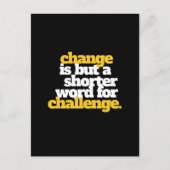 Carte Postale Mots Inspirants Changement et Défi (Devant)