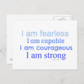 Carte Postale Mots motivationnels d'affirmation (Devant / Derrière)