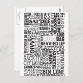 Carte Postale Mots & Phrases Scouse (Devant / Derrière)