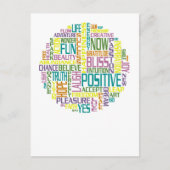 Carte Postale Mots positifs (Devant)