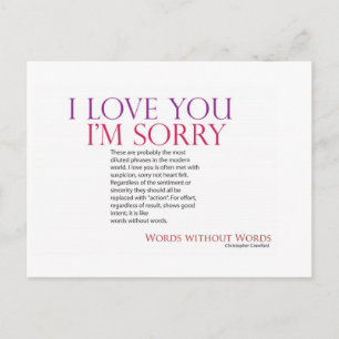 Carte Postale Mots sans