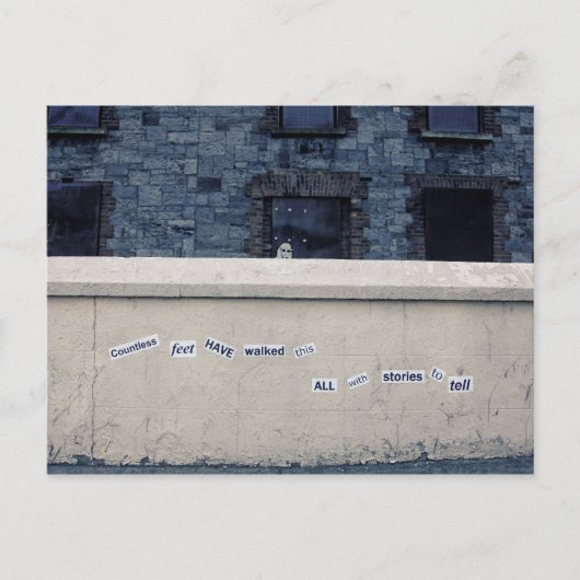 Carte Postale Mots sur le mur (Devant)