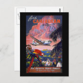 Carte Postale Mouche à Pan American World Airways des Caraïbes (Devant / Derrière)