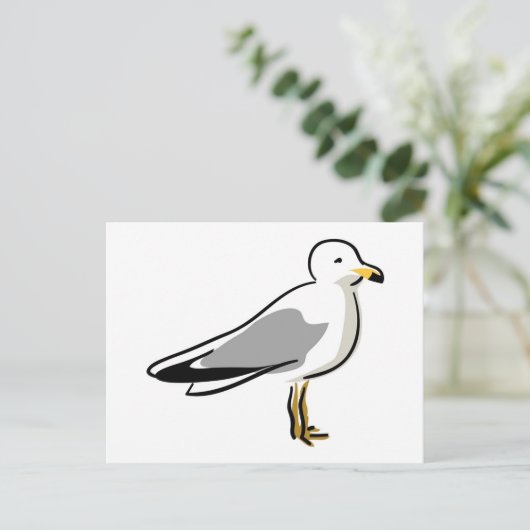 Carte Postale Mouette Abstraite (Debout devant)