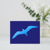 Carte Postale Mouette bleue en vol (Debout devant)