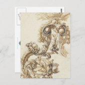 Carte Postale Moulage baroque antique (Devant / Derrière)