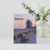 Carte Postale Moulin à vent à Nessebar Bulgarie (Debout devant)