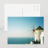 Carte Postale Moulin à vent de Santorin, Grèce (Devant / Derrière)