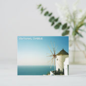 Carte Postale Moulin à vent de Santorin, Grèce (Debout devant)