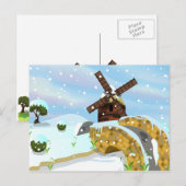 Carte Postale Moulin à vent des perce-neige (Devant / Derrière)