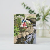 Carte Postale Moulin à vent Jardin Décor (Debout devant)
