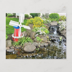 Carte Postale Moulin à vent Jardin Décor