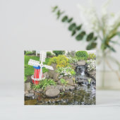 Carte Postale Moulin à vent Jardin Décor (Debout devant)