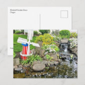 Carte Postale Moulin à vent Jardin Décor (Devant / Derrière)