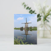 Carte Postale Moulin à vent Kinderdijk Molen Hollande Pays-Bas (Debout devant)