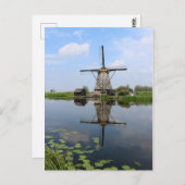 Carte Postale Moulin à vent Kinderdijk Molen Hollande Pays-Bas (Devant / Derrière)