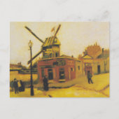 Carte Postale Moulin à vent vintage Van Gogh Paris Tableau (Devant)